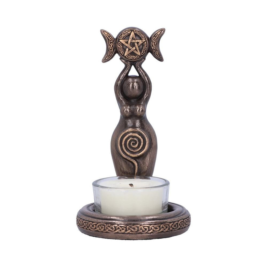 Triple Goddess Tea Light Statue