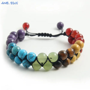 Bead Bracelet - 8mm Double Layer Braided