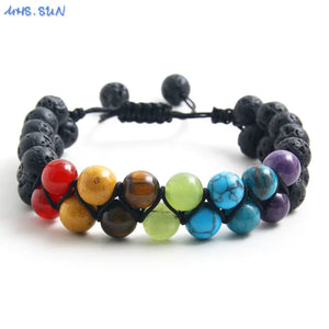 Bead Bracelet - 8mm Double Layer Braided