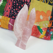 Rose Quartz  - Angel Carved